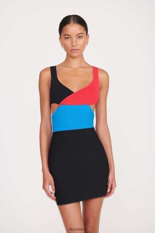 Frauen Cassandra-Kleid Marmorwelle 466Z25 STAUD Kleidung