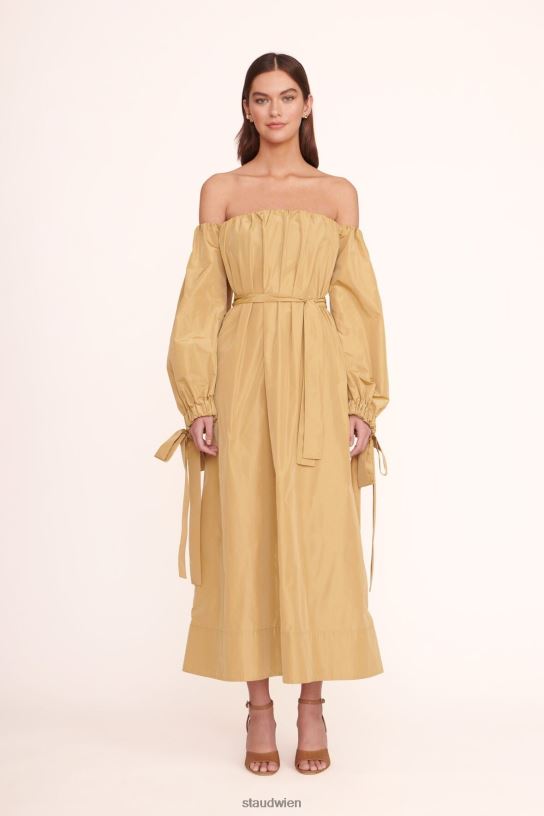 Frauen Colby-Kleid khaki 466Z208 STAUD Kleidung