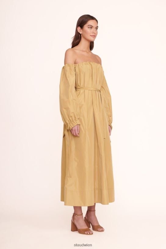 Frauen Colby-Kleid khaki 466Z208 STAUD Kleidung