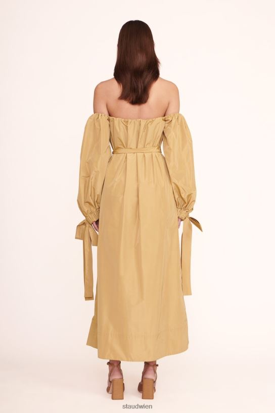 Frauen Colby-Kleid khaki 466Z208 STAUD Kleidung