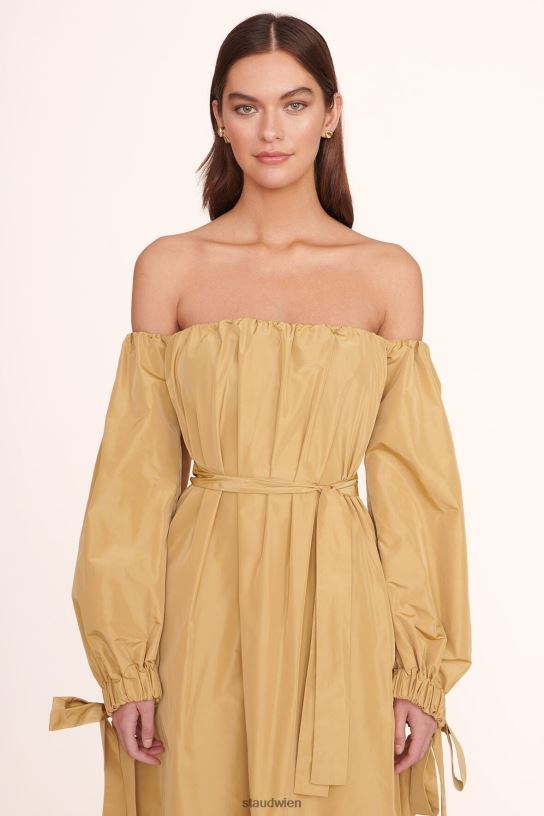 Frauen Colby-Kleid khaki 466Z208 STAUD Kleidung