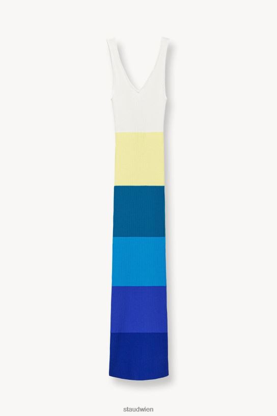 Frauen Dana-Kleid Pazifischer Streifen 466Z129 STAUD Kleidung