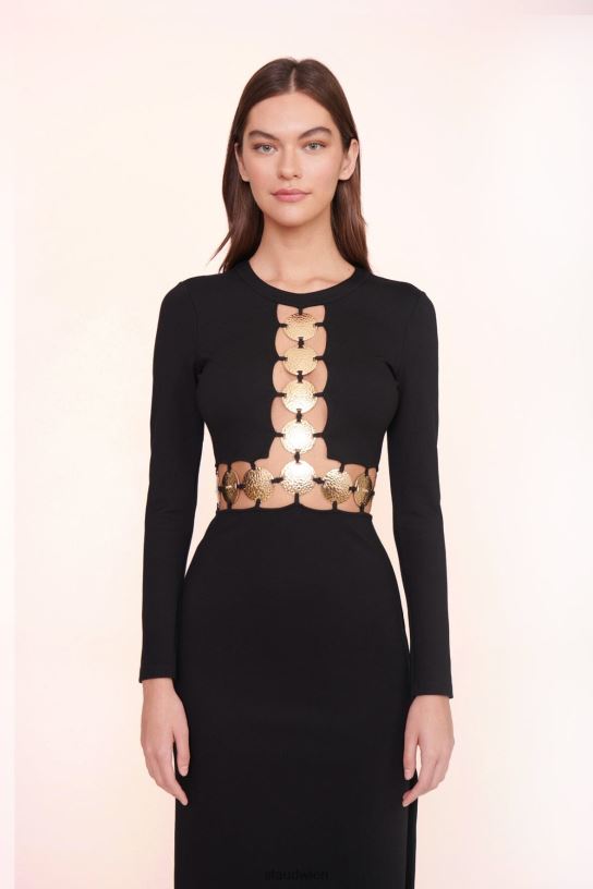 Frauen Delphine-Kleid Schwarz 466Z242 STAUD Kleidung