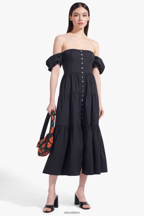 Frauen Elio-Kleid Schwarz 466Z312 STAUD Kleidung