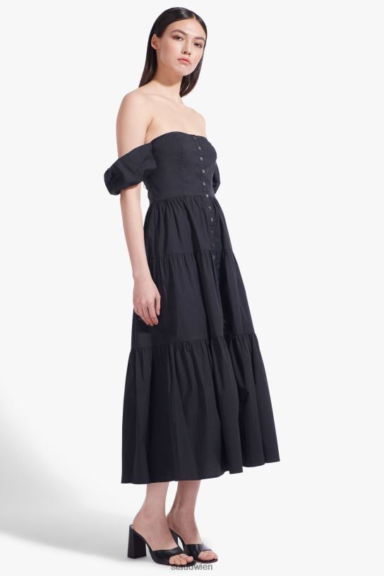 Frauen Elio-Kleid Schwarz 466Z312 STAUD Kleidung