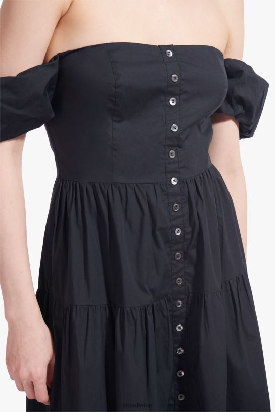 Frauen Elio-Kleid Schwarz 466Z312 STAUD Kleidung