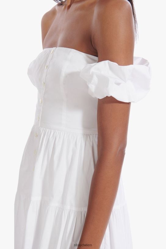Frauen Elio-Kleid Weiss 466Z311 STAUD Kleidung