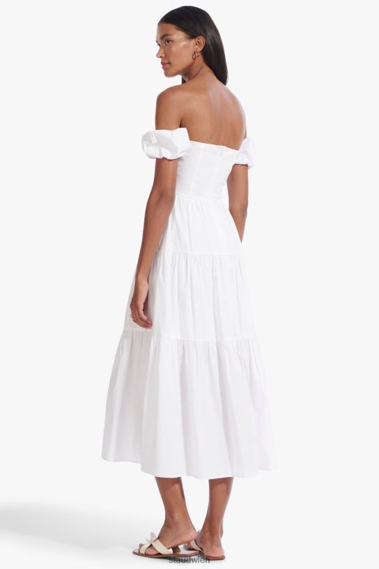 Frauen Elio-Kleid Weiss 466Z311 STAUD Kleidung