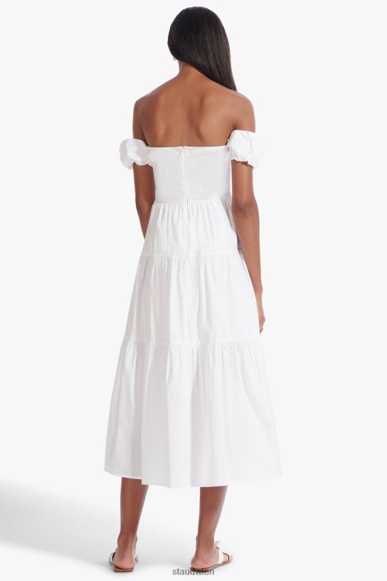 Frauen Elio-Kleid Weiss 466Z311 STAUD Kleidung