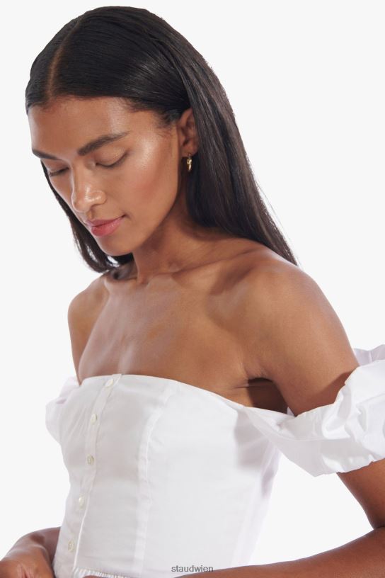 Frauen Elio-Kleid Weiss 466Z311 STAUD Kleidung