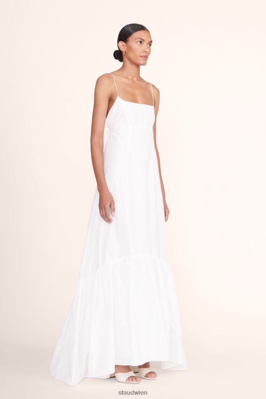 Frauen Florenz-Kleid Weiss 466Z176 STAUD Kleidung