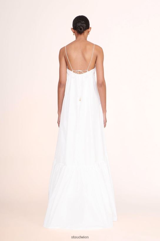 Frauen Florenz-Kleid Weiss 466Z176 STAUD Kleidung