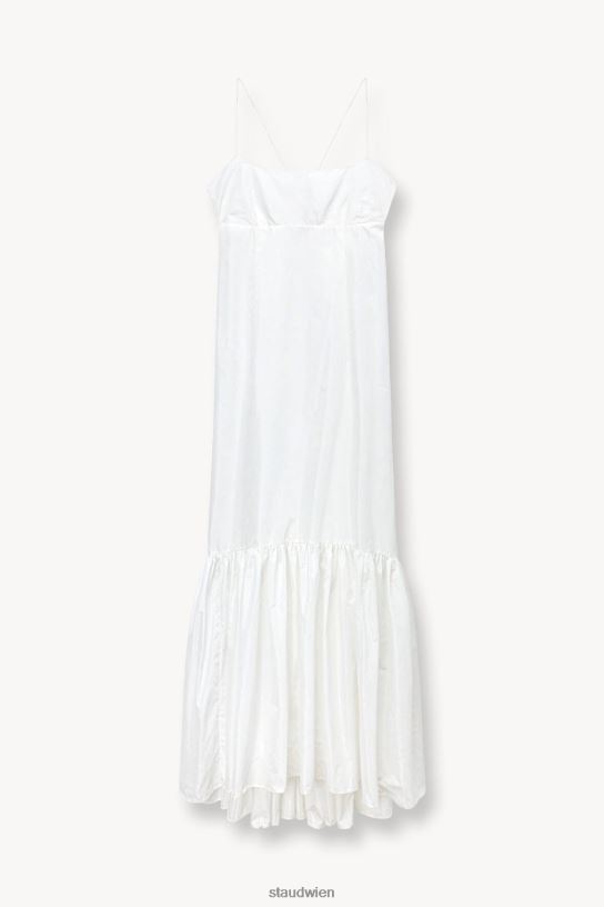 Frauen Florenz-Kleid Weiss 466Z176 STAUD Kleidung