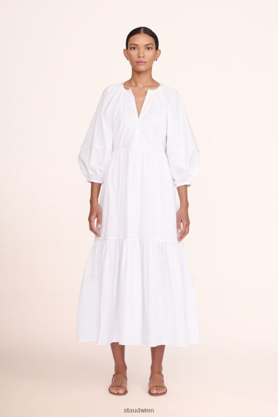 Frauen Halbkleid Weiss 466Z243 STAUD Kleidung