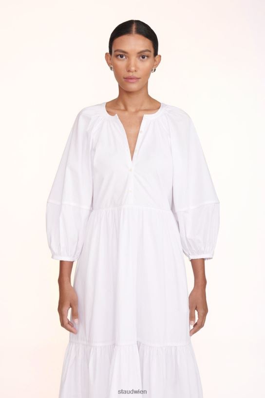 Frauen Halbkleid Weiss 466Z243 STAUD Kleidung