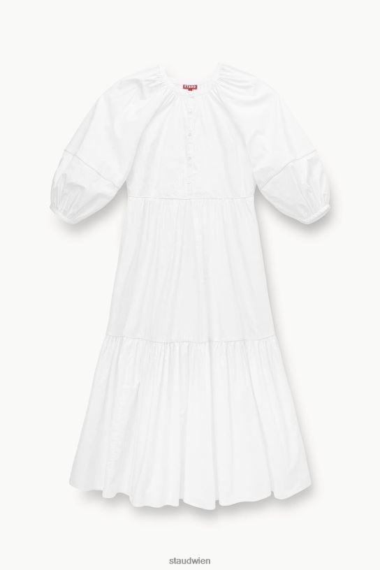 Frauen Halbkleid Weiss 466Z243 STAUD Kleidung