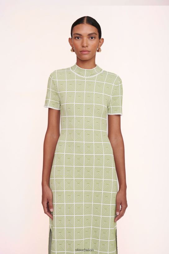 Frauen Heli-Kleid Mooslabyrinth 466Z245 STAUD Kleidung