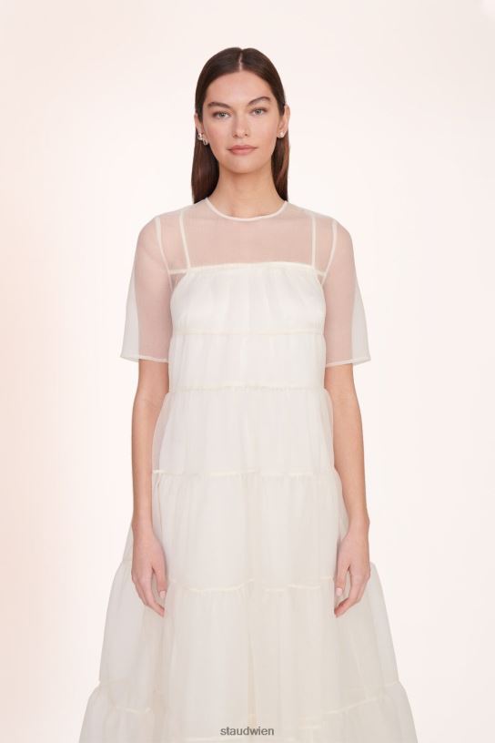 Frauen Hyazinthenkleid Weiss 466Z106 STAUD Kleidung