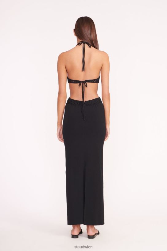 Frauen Jacqueline-Kleid Stiefmütterchen schwarz 466Z32 STAUD Kleidung
