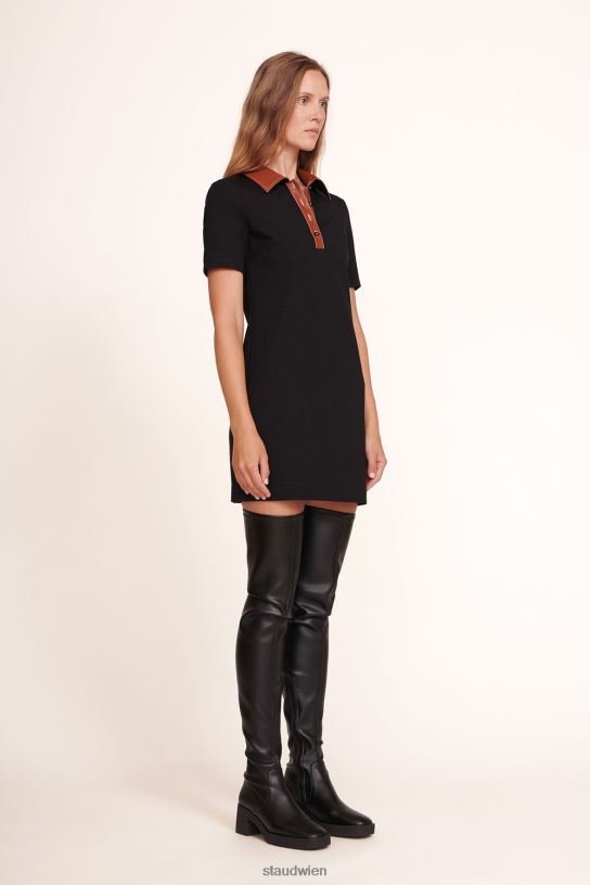 Frauen Jay Dress Whiskey Schwarz 466Z263 STAUD Kleidung