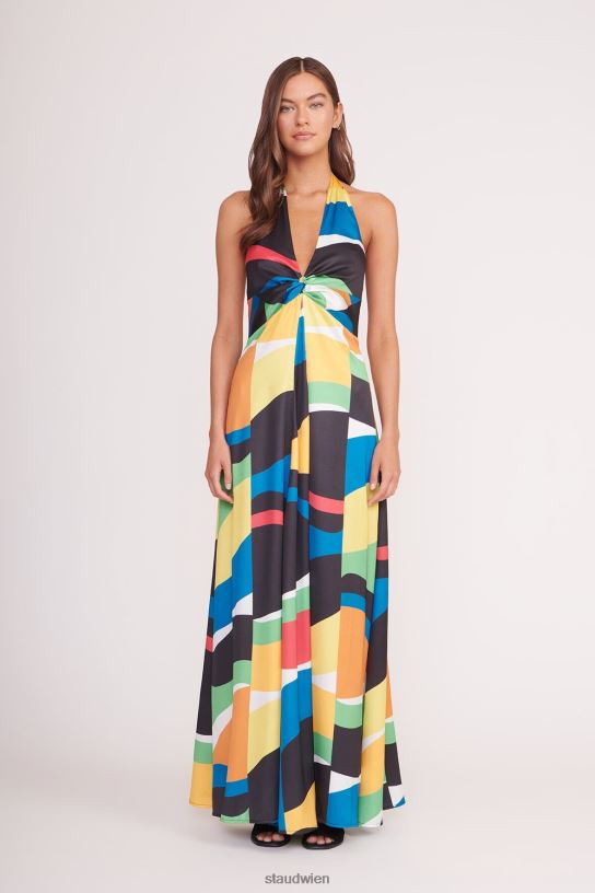 Frauen Jennifer-Kleid Marmorwelle 466Z68 STAUD Kleidung