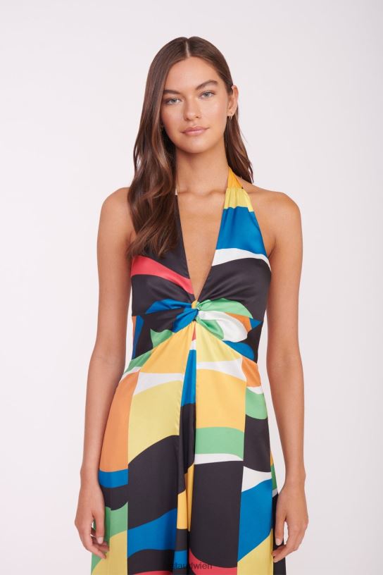 Frauen Jennifer-Kleid Marmorwelle 466Z68 STAUD Kleidung