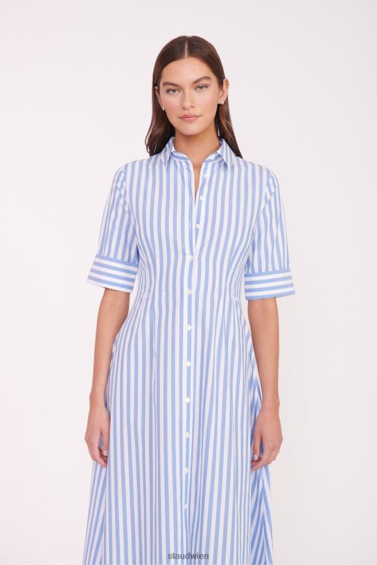 Frauen Joan Maxikleid Meeresstreifen 466Z131 STAUD Kleidung