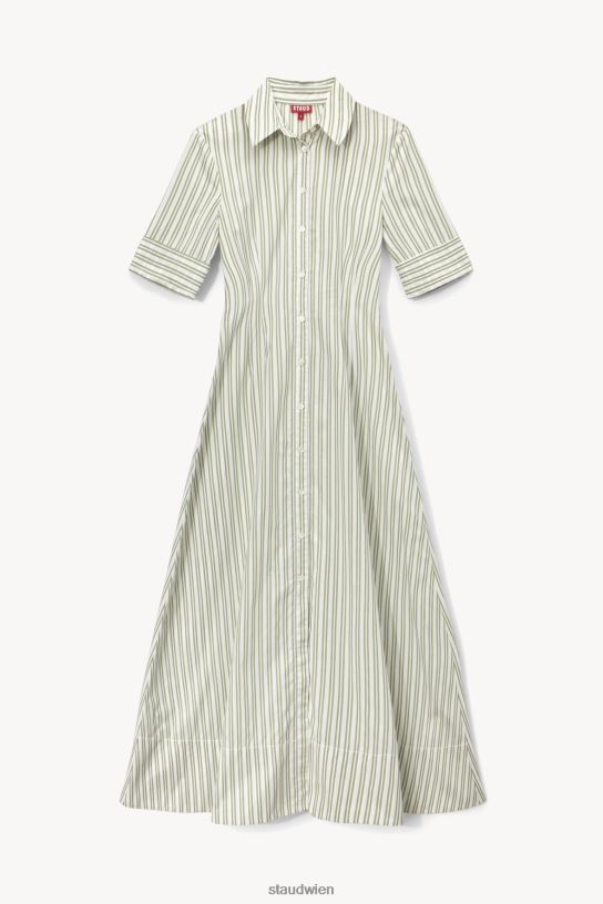 Frauen Joan Maxikleid Moosstreifen 466Z134 STAUD Kleidung