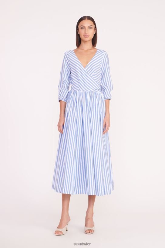 Frauen Jodie-Kleid Meeresstreifen 466Z137 STAUD Kleidung