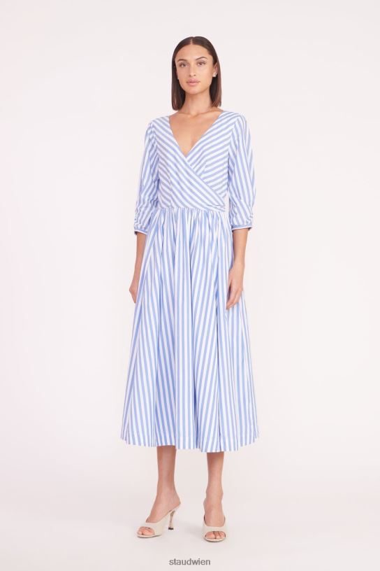 Frauen Jodie-Kleid Meeresstreifen 466Z137 STAUD Kleidung