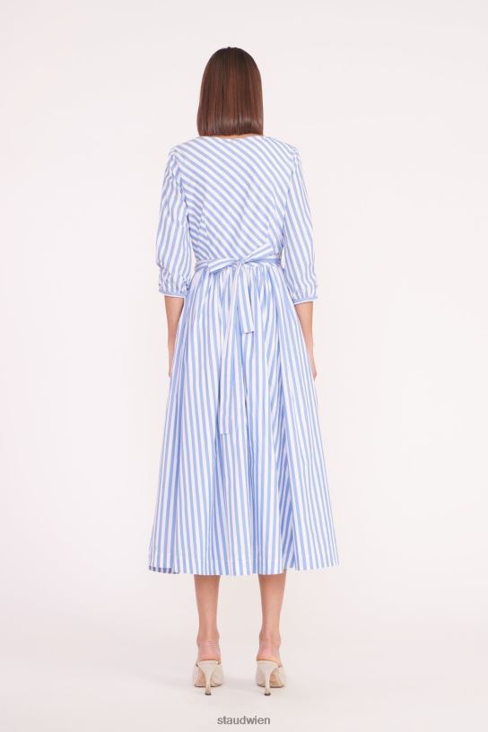 Frauen Jodie-Kleid Meeresstreifen 466Z137 STAUD Kleidung