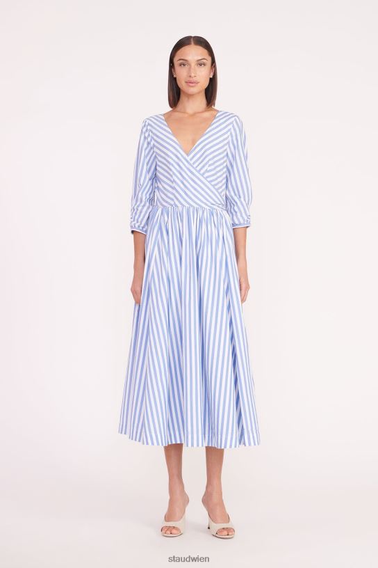 Frauen Jodie-Kleid Meeresstreifen 466Z137 STAUD Kleidung
