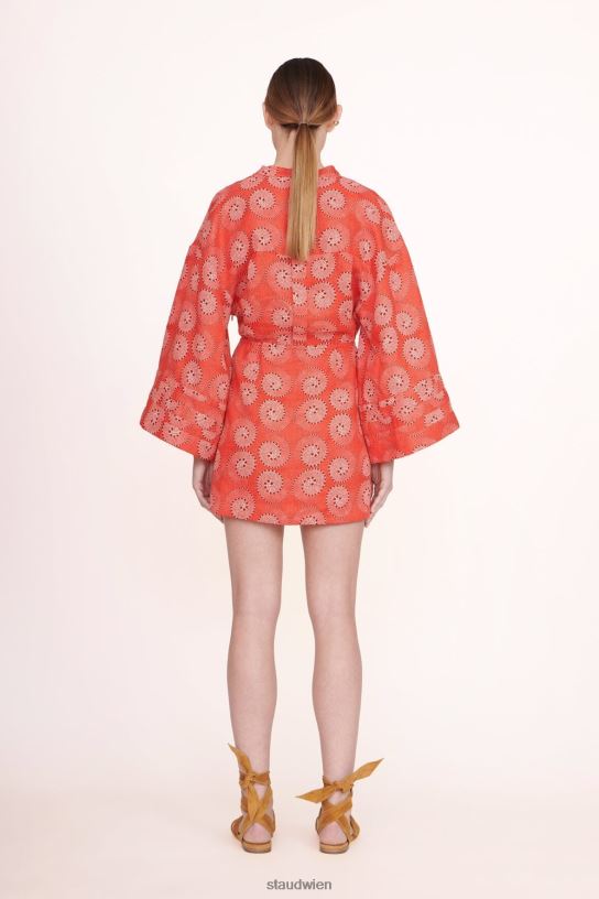 Frauen Karlee-Kleid Hibiskus-Whirlpool 466Z193 STAUD Kleidung