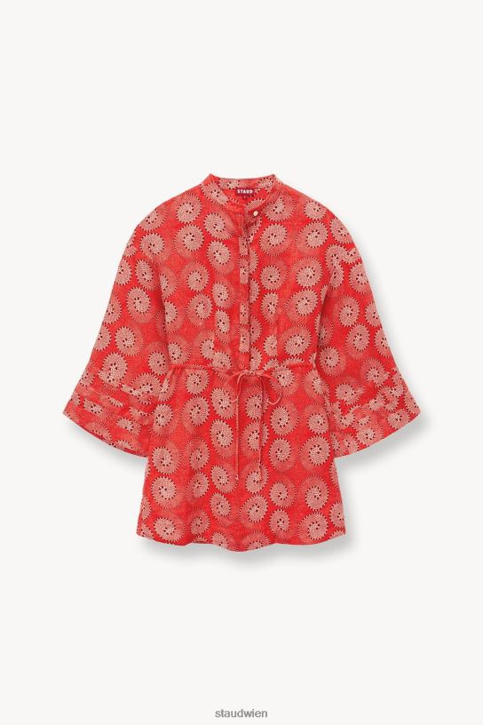 Frauen Karlee-Kleid Hibiskus-Whirlpool 466Z193 STAUD Kleidung