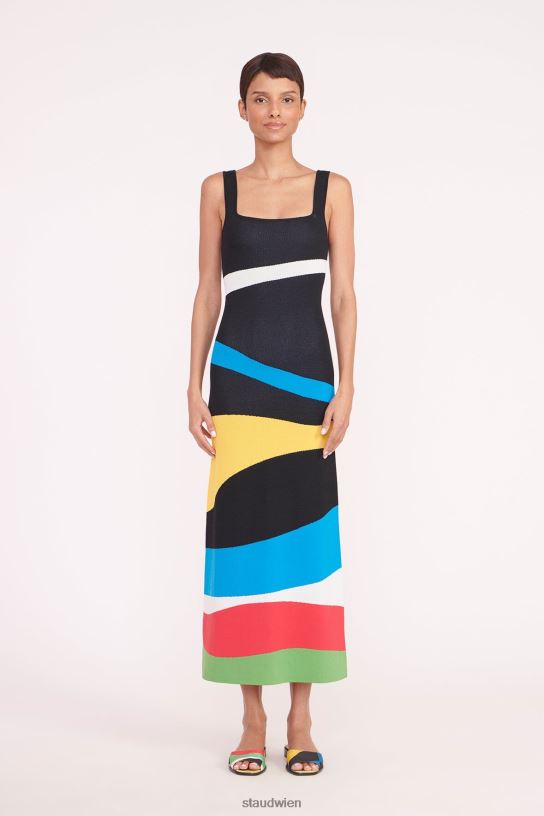 Frauen Katie-Kleid Marmorwelle 466Z18 STAUD Kleidung