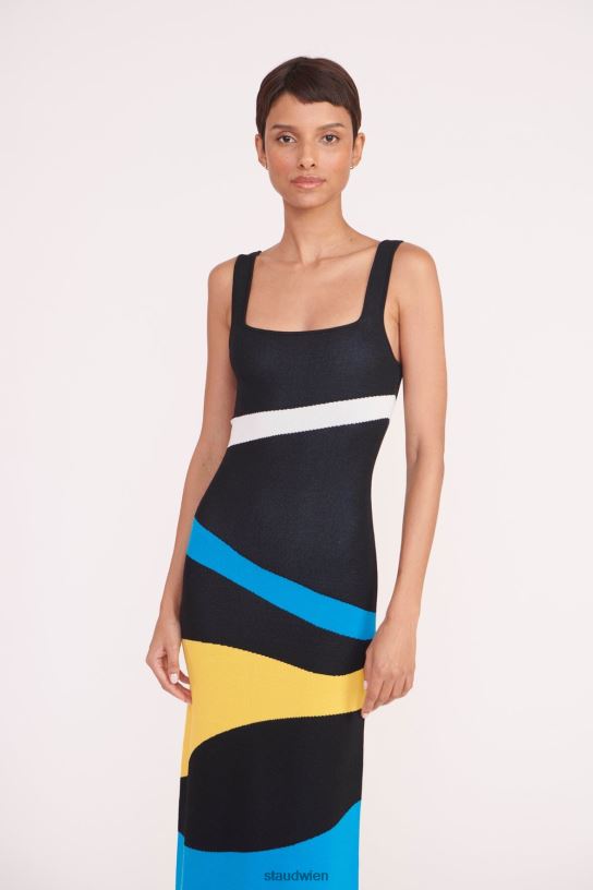 Frauen Katie-Kleid Marmorwelle 466Z18 STAUD Kleidung