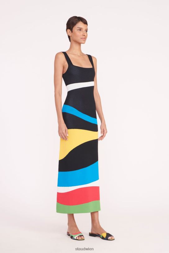 Frauen Katie-Kleid Marmorwelle 466Z18 STAUD Kleidung
