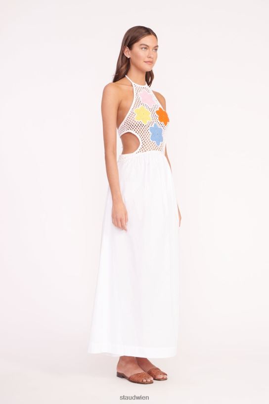 Frauen Kaylee-Kleid Stiefmütterchen weiß 466Z38 STAUD Kleidung