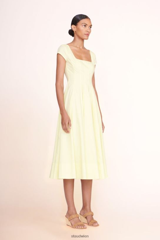 Frauen Kurzärmliges Wells-Kleid Sonnenstrahl 466Z99 STAUD Kleidung