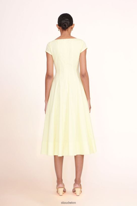 Frauen Kurzärmliges Wells-Kleid Sonnenstrahl 466Z99 STAUD Kleidung