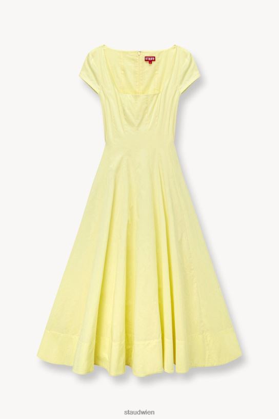 Frauen Kurzärmliges Wells-Kleid Sonnenstrahl 466Z99 STAUD Kleidung