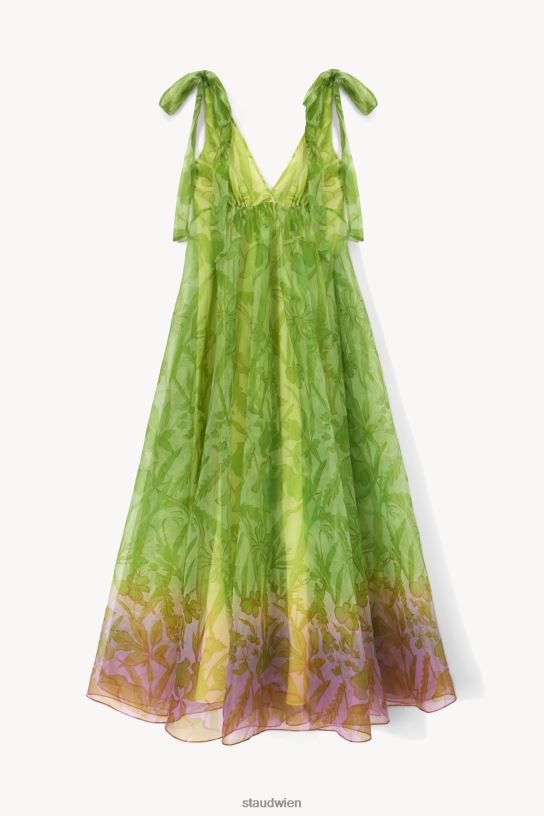 Frauen Löwenzahnkleid Limettenmagentafarbene Wildblumen 466Z270 STAUD Kleidung