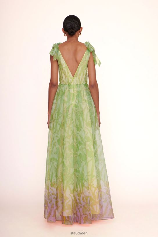 Frauen Löwenzahnkleid Limettenmagentafarbene Wildblumen 466Z270 STAUD Kleidung