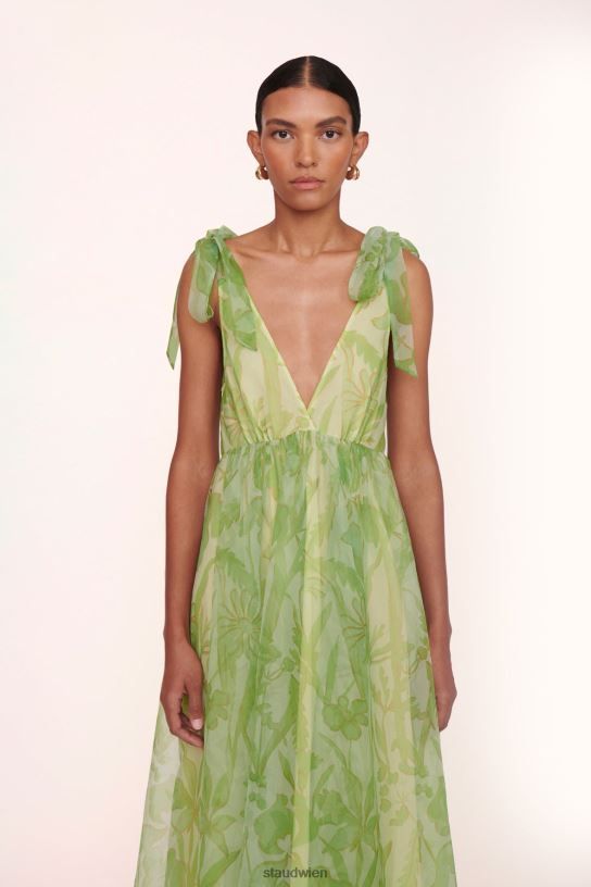 Frauen Löwenzahnkleid Limettenmagentafarbene Wildblumen 466Z270 STAUD Kleidung