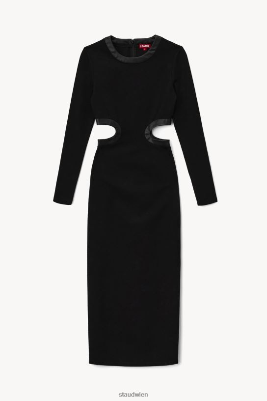 Frauen Langärmliges Dolce-Kleid Schwarz 466Z298 STAUD Kleidung
