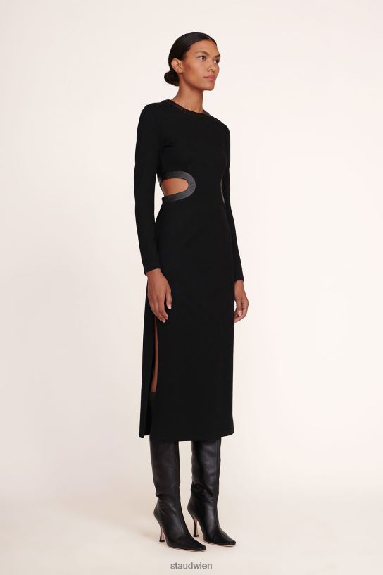 Frauen Langärmliges Dolce-Kleid Schwarz 466Z298 STAUD Kleidung