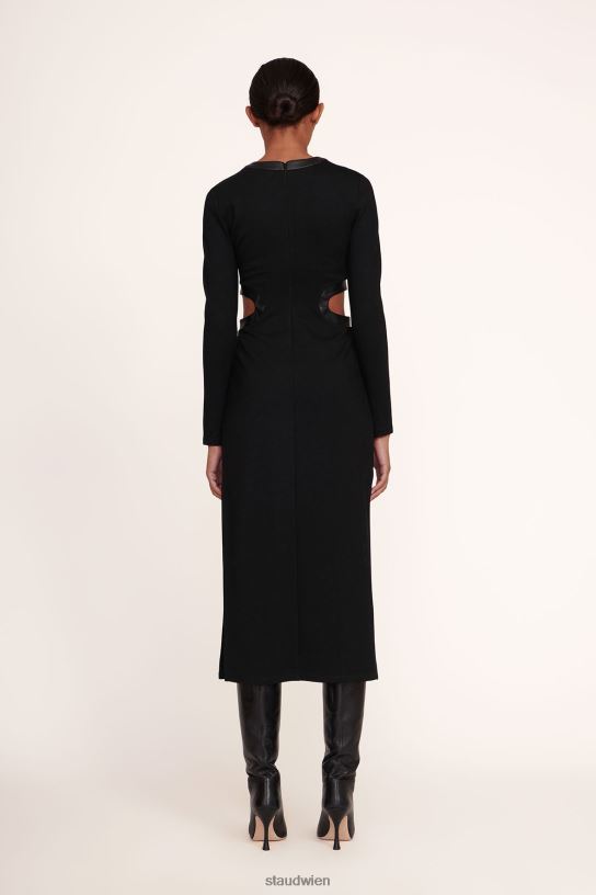 Frauen Langärmliges Dolce-Kleid Schwarz 466Z298 STAUD Kleidung