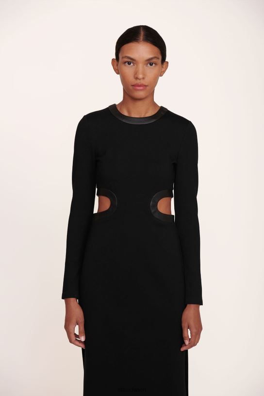 Frauen Langärmliges Dolce-Kleid Schwarz 466Z298 STAUD Kleidung