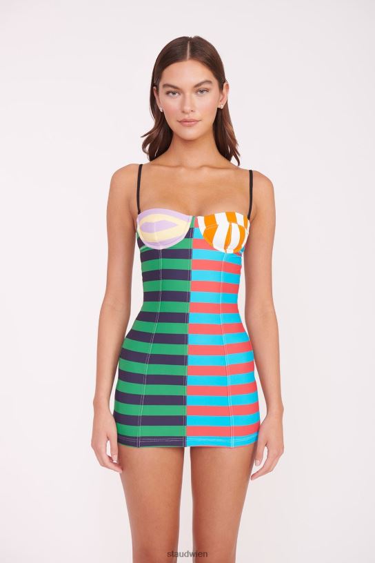 Frauen Maeve Badekleid Cabana Stripe Multi 466Z688 STAUD Kleidung