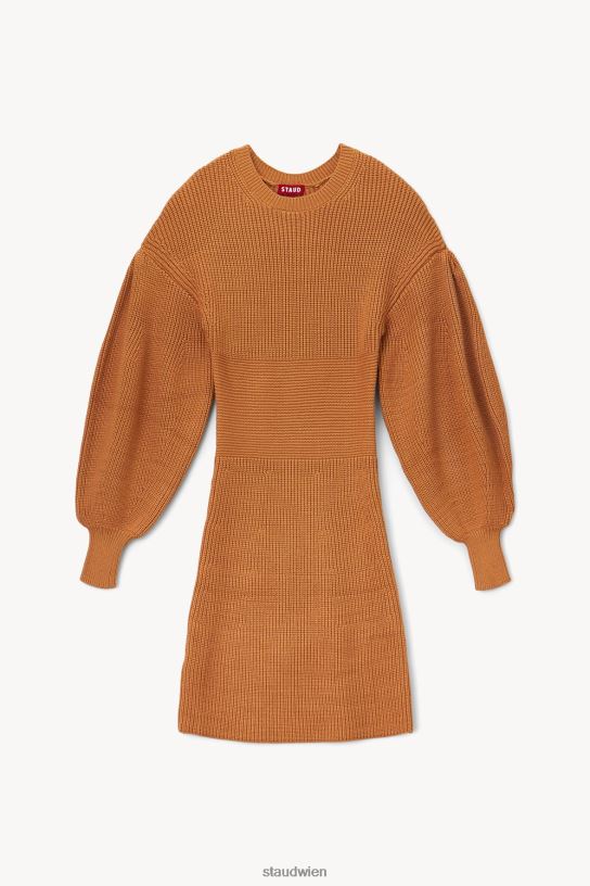 Frauen Marylebone-Kleid Kamel 466Z305 STAUD Kleidung